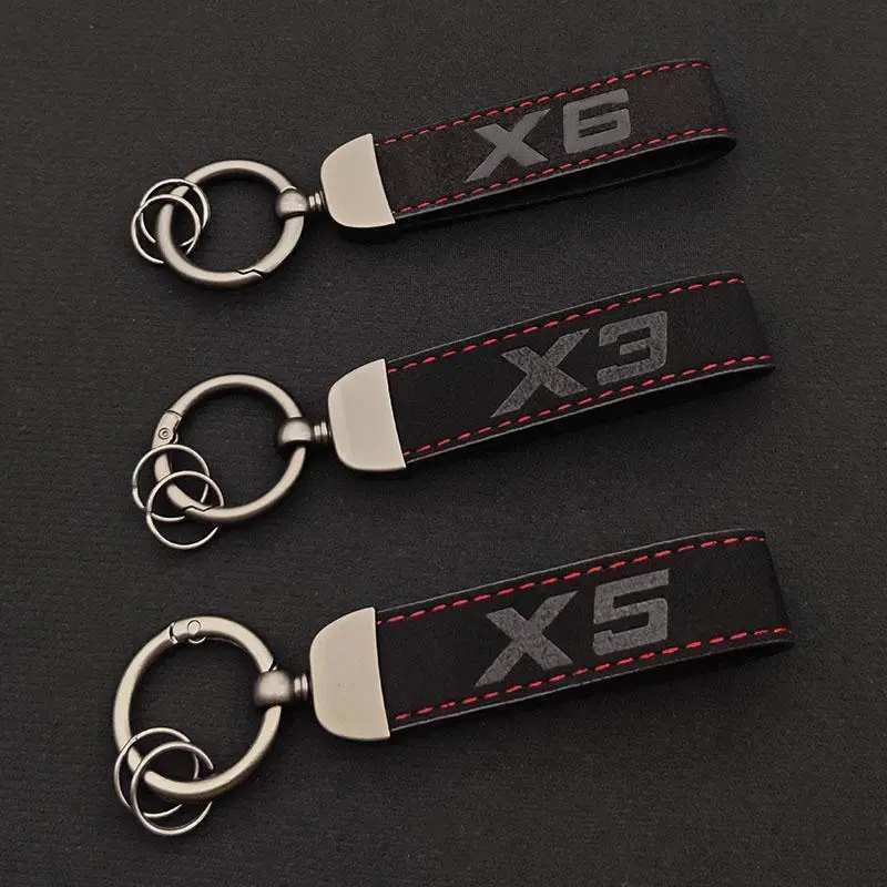 2025 High Quality Leather Key Chain Luxury Women Men Gift Car Keychain For BMW X3 X5 X6 F30 F31 F34 F15 E39 E60 F15 Accessories