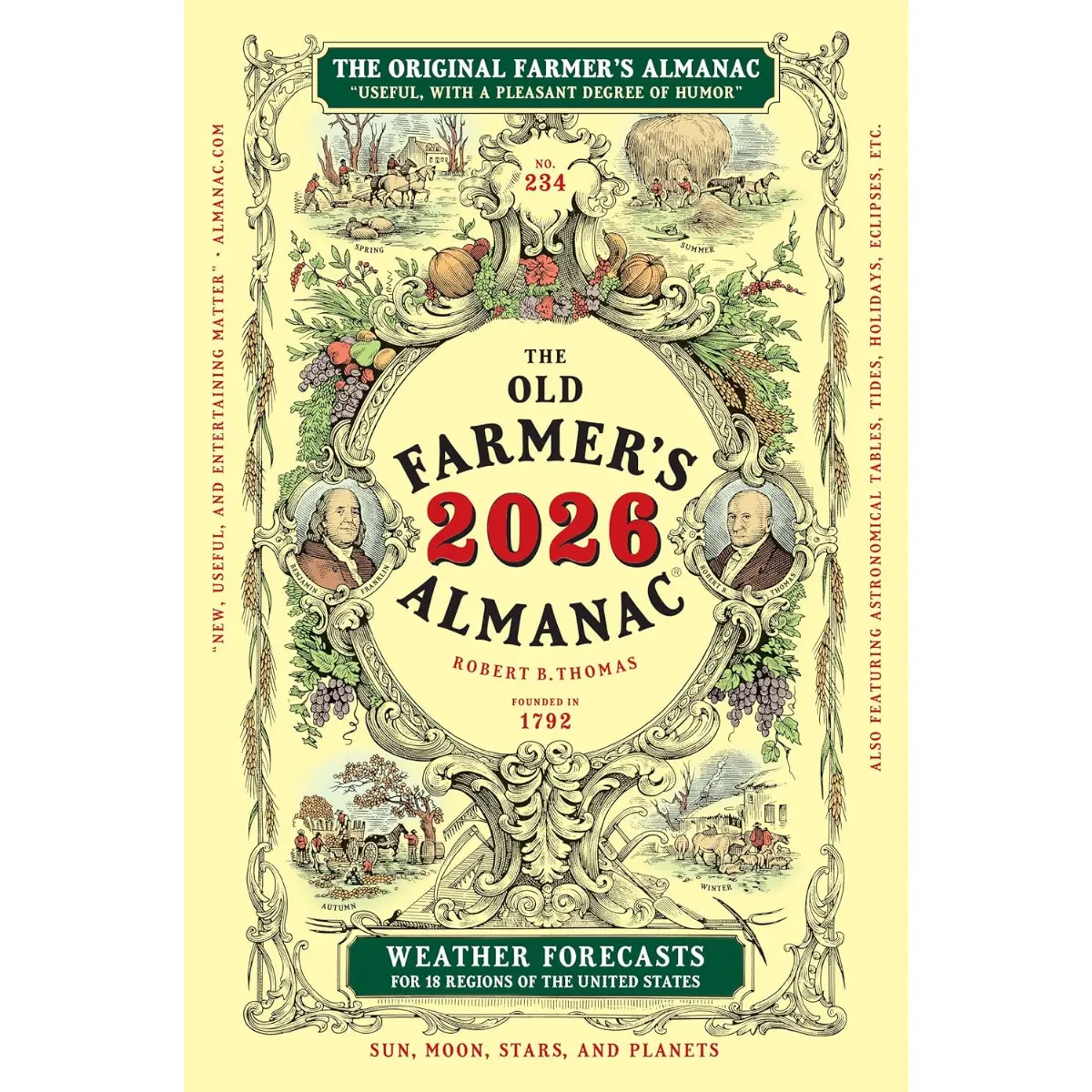 Old Farmer’s Almanac 2026 Trade Edition | Weather Forecasts, Gardening Tips, Seasonal Planning, Farming Guide & Practical Living Almanac Book - Paperback