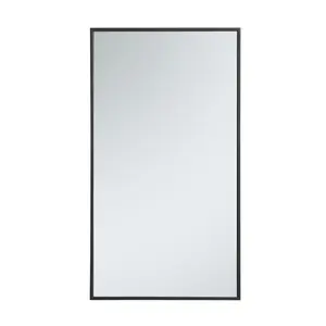 Elegant Decor  20 in. Metal Frame Rectangle Mirror in Black