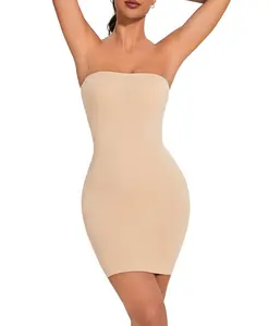 USEASY Shapewear dress has a built-in tube top, eliminating the need for underwear, and features a seamless, high-stretch design that helps to flatten the stomach and lift the buttocks, creating a beautiful silhouette.