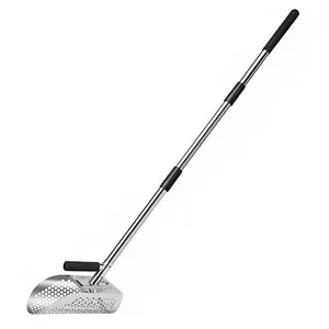 2 In 1 Stainless Steel Sand Scoop Multi-Function Metal Detector Scoop Wear Resist Fast Sifting Shovel for Underwater Backyard