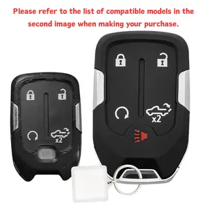 Lopixa Key Fob Shell, Replacement Smart Remote Key Case Cover 5 Buttons for 2019-2024 GMC Sierra Chevy Silverado HYQ1EA HYQ1ES