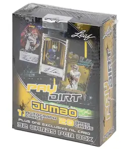 2026 Leaf Paydirt Football Jumbo Box - 11 Autos per Box / 32 Cards - Ripped and Shipped