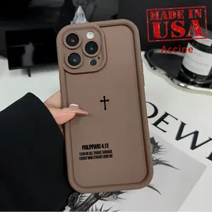 Phone Case for iPhone 16 Pro 15 14 Plus 16e 13 12 Mini 11 Promax X XS Max XR xsmax Faith Strength Straight Edge Upgraded Lens Protection Durable Bumper Cover for Boy