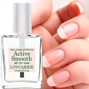 LOVCARRIE Active Smooth All in One Nail Strengthener and Gloss Enhancer, Fast-Drying,Alcohol-Free Formula, No Heat Required, Enrich Keratin to Nourish the Nails, Natural Nail Care Hardener Oil, Manicure Nail Polish Gel,Holiday Gifts