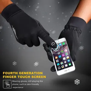 Winter Gloves Unisex Thermal Lined Touchscreen Ski Gloves Full-Finger Design Anti-Slip Cold-Resistant Ideal for Cycling Running Driving Hiking Texting Cold Storage Work Gardening Daily Wear