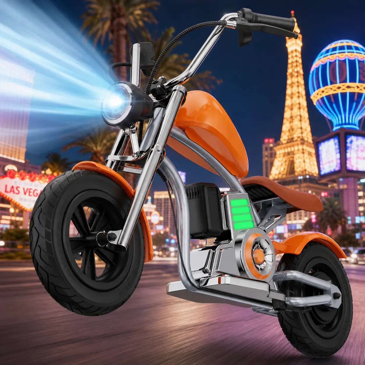 Kids' Harley-Style Electric Ride-On Motorcycle, 160W Motor, 10MPH Max Speed, 3 Adjustable Speeds, 6-8 mi Battery Range, 12" All-Terrain Tires, Safe Drum Brake, Outdoor Fun Birthday/Xmas Gift for Ages 5+, Classic