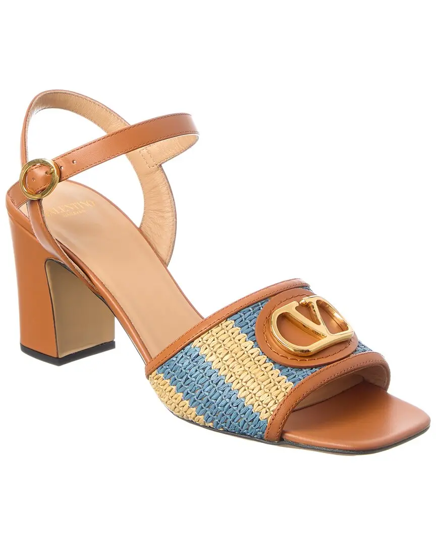 Valentino Vlogo Signature Leather Sandal