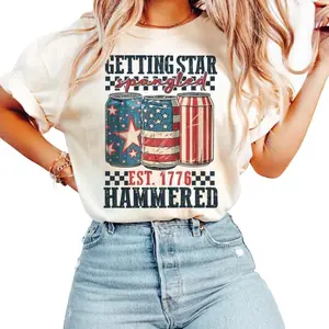 [Sale Up To 45%] Getting Star Spangled Hammered T-shirt, America Shirt, Funny America Tshirt, 4th Of July Shirt, Party in the USA Shirt, Independence day Shirt