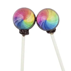 Rainbow Swirls Picture Lollipops (10 Pieces)