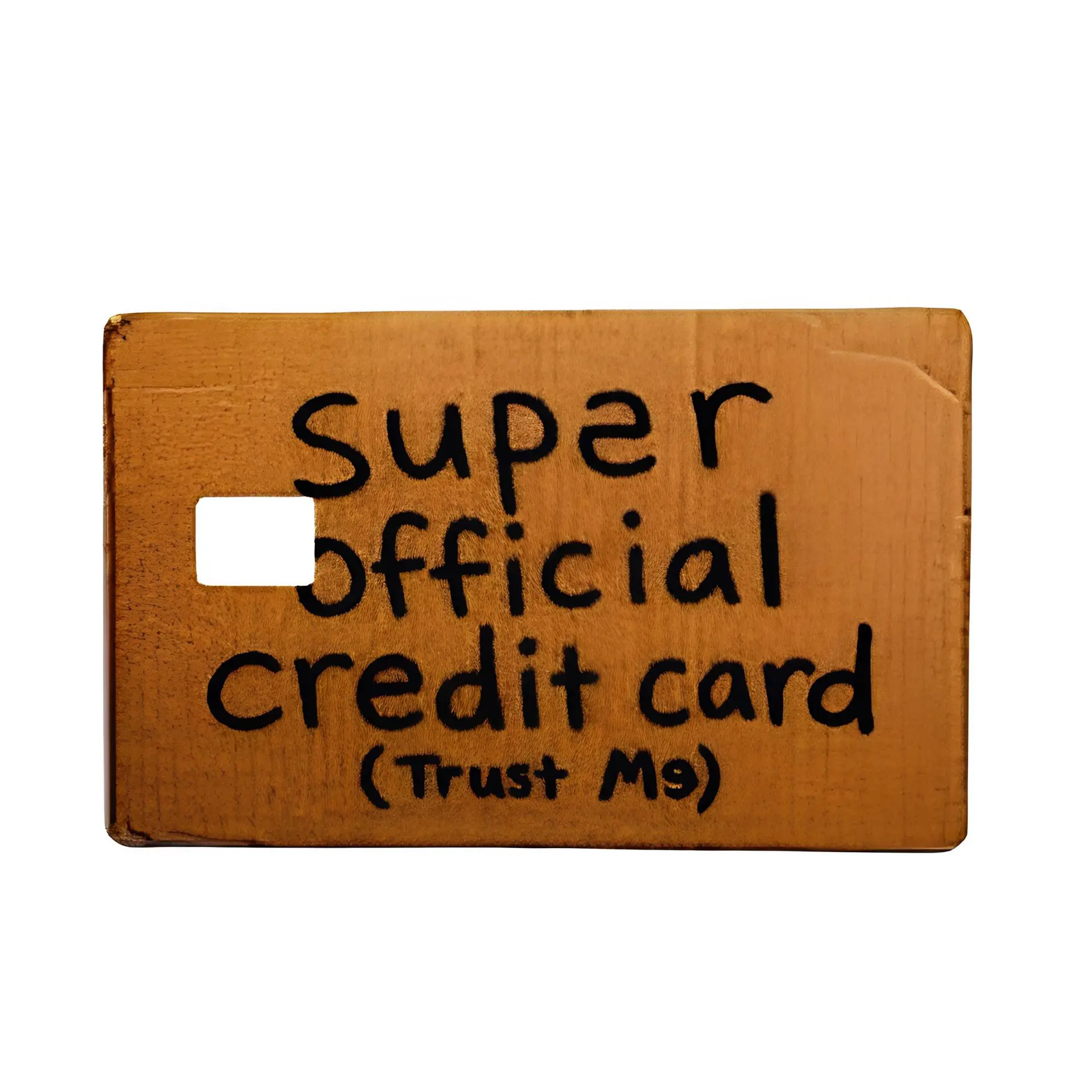 Super Official Credit Card Trust Me Funny Cardboard Credit Card Skin, Handwritten Debit Card Sticker, Novelty Bank Card Cover Decal