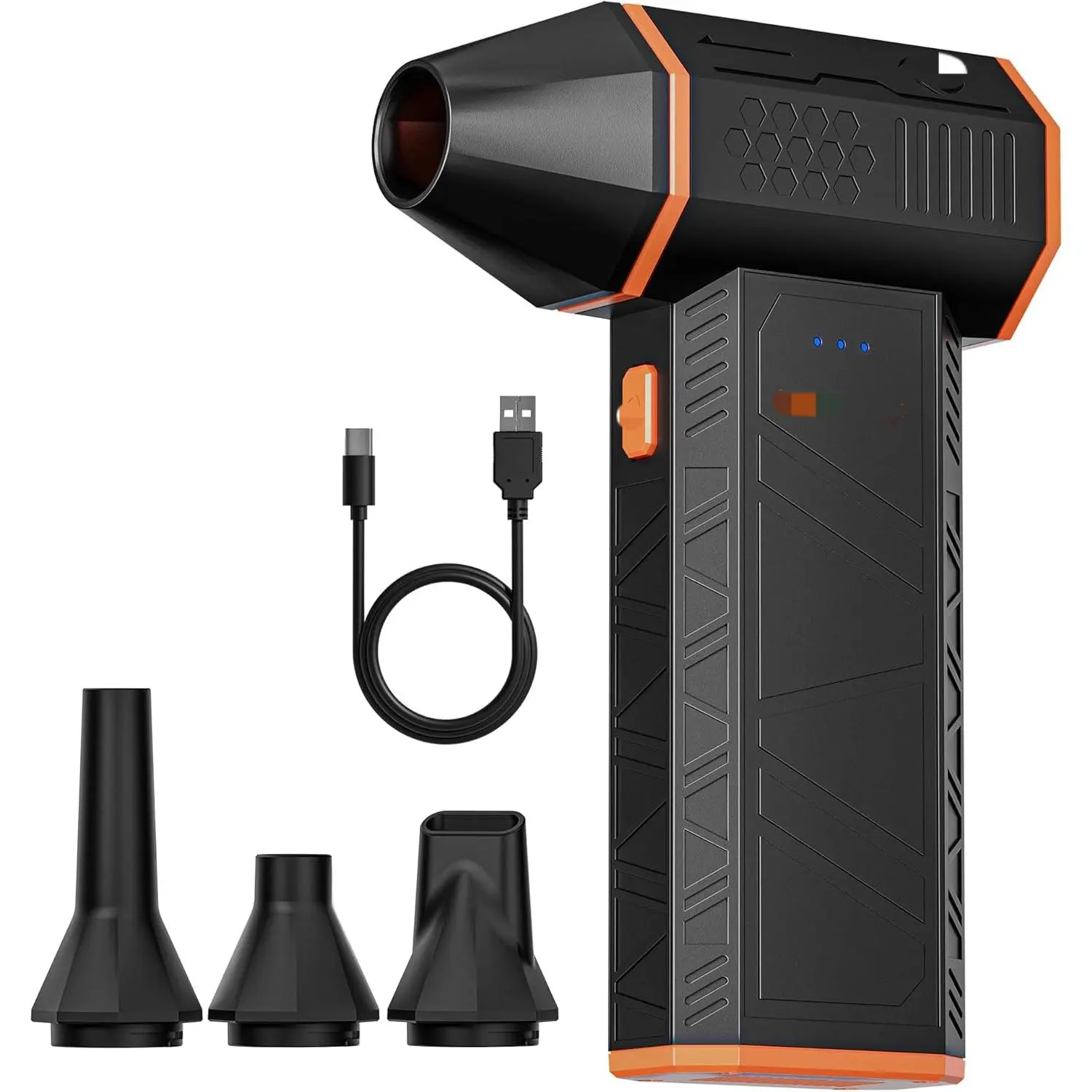 MF50 Compressed Air Duster-110000RPM Super Power Electric Air Duster, 3-Gear Adjustable Mini Blower with Fast Charging, Dust Blower for Computer, Keyboard, House, Outdoor and Car