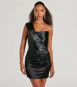 Birthday Girlie Rhinestone Satin Sash Birthday Girlie Rhinestone Satin Sash