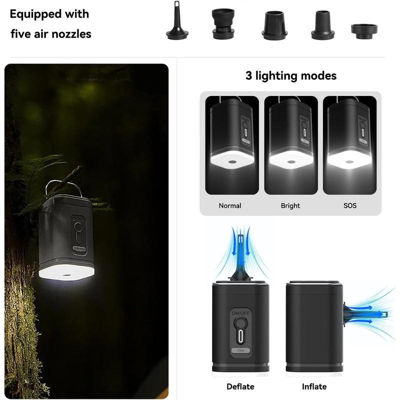 Kabaqoo Airback Vacuum Seal Compression Travel Backpack 60L Expandable Vacpack Water Resistant TSA Lock Airbag Black (Electric AirPump included)  travel accessories travel essentials Outdoorfun