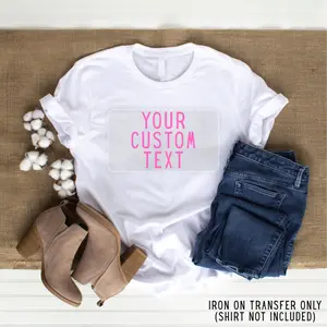 Custom Text Iron On Transfer | HTV Decals | T-Shirt Prints | Custom Heat Transfer | Logo | Vinyl Graphics | Team Shirts | Create Your Own