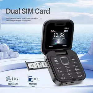Flip Phone Keypad Senior Citizen Mobile Dual Sim Compact Portable Non-Smartphone, Ideal for Elderly Users, Convenient Carry-Along Device