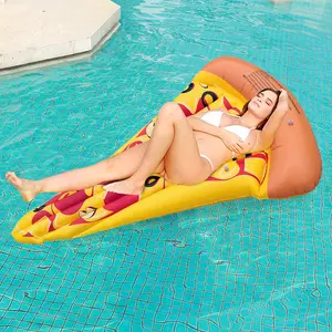 Net red pizza inflatable floating row mount adult floating bed recliner swimming ring water inflatable toy manufacturers wholesale