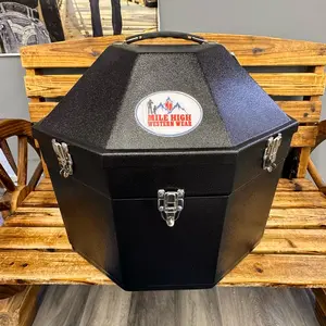 Mile High/Black Double Hat Travel Carrier Case
