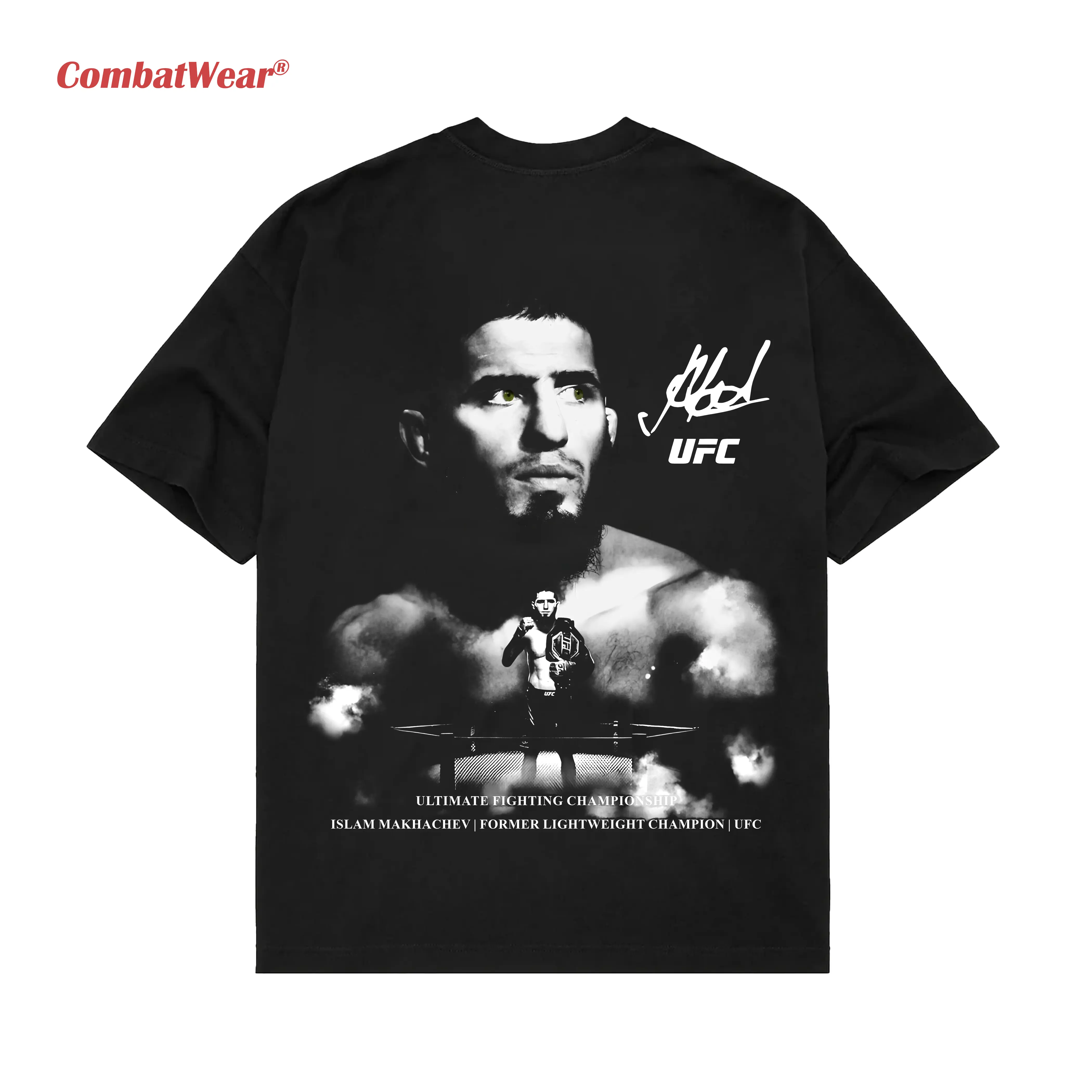COMBATWEAR Islam Makhachev UFC 322 Tee, UFC MMA Fan Custom Graphic