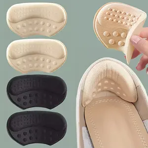 8pcs Self-Adhesive Non-Slip Insoles, Reusable Elastic Shoe Inserts, Durable Foot Care for High Heels, Sports Shoes, Large Sizes