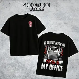 Kenworth I'll Be In My Office T-Shirt, Respect Kenworth Truck Driver Big Rig Trucker Tee, Semi Truck Driver Shirt, Diesel Truck Apparel, Long Haul Driver Gift for Men For Car Lover, Top Menswear