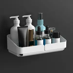 No-Drill Bathroom Shower Shelf – Wall-Mounted Shampoo & Spice Rack Organizer