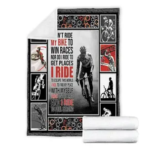Bike Racing Blanket, Blanket Boy ,Biker Blanket - Bicycle Fleece Blanket - Biker Adult Kid Blanket - Bicycle Gifts Her Him