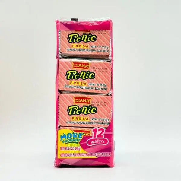 Picnic vainilla y fresa Originales de Diana honduras  trae 12 cada bolsa 8.4oz