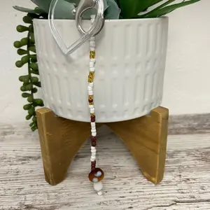 Coffee and Cream Mushroom Keychain