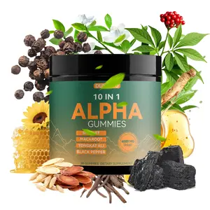 Alpha 10-in-1 Shilajit Gummies  Zero Sugar Vegan Blend  Ashwagandha, Tongkat Ali & Maca  Boost Focus  Stamina