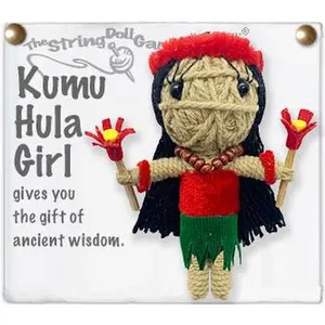 Kumu Hula Girl String Doll Keychain