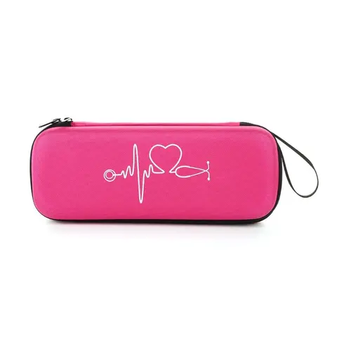 Heartbeat Line Pattern Stethoscope Storage Case, Dust-Proof Carry Bag, Dustproof Organizers, Durable Lightweight Organizer for Medical Diagnosis Accessories, Travel Pouch