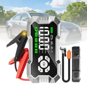 Car Jump Starter 3000A 12V with Air Compressor, Portable Battery Jumper Booster Pack for All Gas & Diesel Vehicles, Built-in Emergency LED Light, Fast Charging Power Bank, Safe Reliable Jump Box