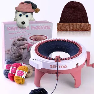 1 Set 48 Needle Handmade Knitting Machine, Handmade DIY Scarf Sweater Hat Sock For Adult&Children, DIY Smart Knitting Machine gift knitting  tools