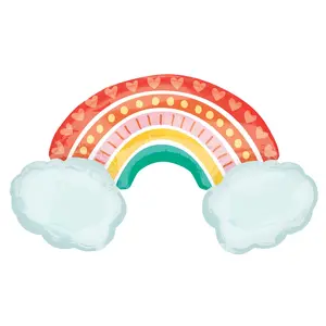 Retro Rainbow Super Shape Foil Balloon