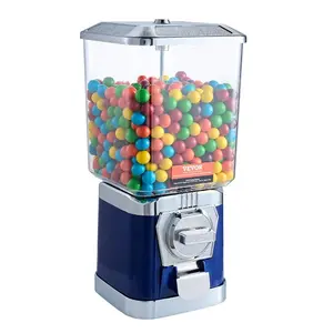 VEVOR Gumball Machine for Kids, 17H Home Candy Vending Machine, PC Gumball Dispenser, Bubble Gum Machine for Game Stores, Coin Operated Gumball Bank for Toy Capsules Bouncy Balls Candy, RedVEVOR Super Brand Day