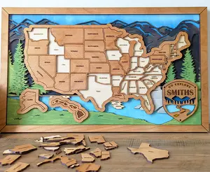 US Travel Map, US travel map tracker, family road trip tracker, travel home decor, personalized us travel map