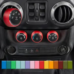 For Jeep Wrangler 2011-2018 JK - Knob Press-Fit Covers | 3-Knob Set Choose Your Color! Precision Fit For a Snug Fit That Stays In Place With No Tape or Adhesive. Made with High Quality Materials That Won't Warp or Fade! Made In The USA