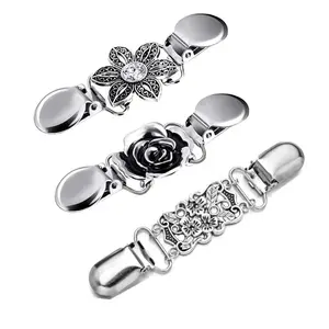 Hot-selling Personality Retro 3-piece Brooch Clip Silk Scarf Collar Buckle Sweater Clip Simple All-match Decoration Fashion Accessory