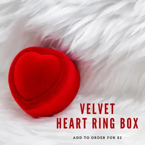Velvet Ring Heart Box