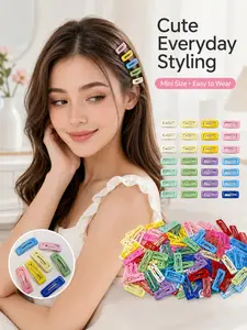 100 Pcs Mini Snap Hair Clips, 2.5cm Colorful Metal Barrettes, Assorted Pastel Hair Accessories for Girls,Daily Styling, School, Party, Photo Looks
