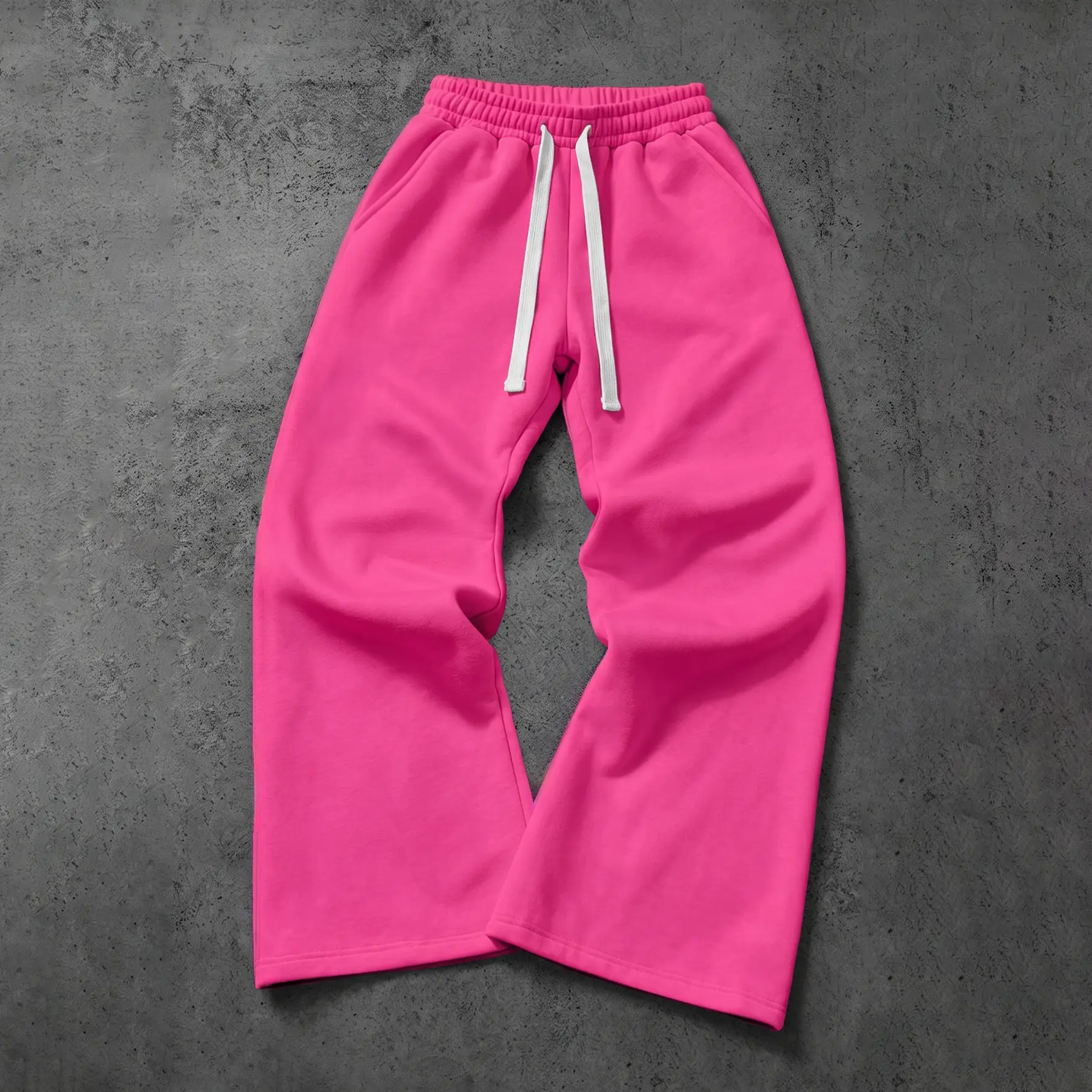 Men's Athletic Wear Wide-Leg Joggers - Beige Male Clothing Gym Stuff Sweats with Drawstring Waist, Ultra-Soft Breathable Baggy Pants for Running, Fitness, Baggy Sweatpants, Men's Wear