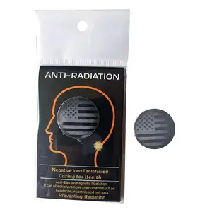 Patriotic American Flag Anti-Radiation Magnetic Sticker –  EMF Shield for Phones, Tablets & Laptops Grey Title: Patriotic American Flag Anti-Radiation Magnetic Sticker – Grey EMF Shield for Phones