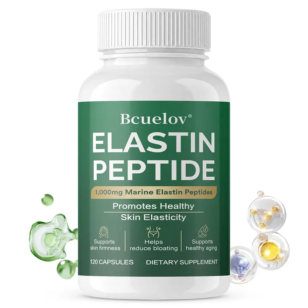 Bcuelov Elastin Peptides Health Supplement, Supports Skin Health, 120 Capsules