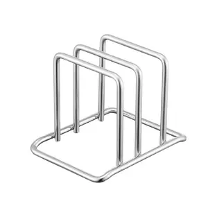 Stainless Steel Kitchen Cutting Board Holder, Integrated Storage Rack for Cooking Utensils, Durable Organizer Stand for Home Use, Kitchen Organization