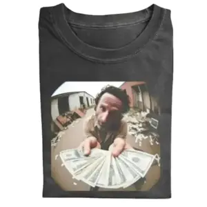 The Walking Dead Vintage Graphic Tee, Rick Grimes Dollar T-Shirt, Unisex Meme Cringe Funny Dumb Shirt, Menswear Womenswear Streetwear