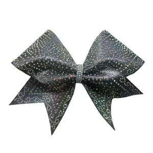 Charcoal AB Stone Rhinestone Bow