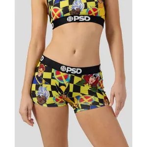 PSD Womens Marvel - X-Men Checkers Boy Short Underwear - Comfortable, Breathable, Ultra-light Fabric
