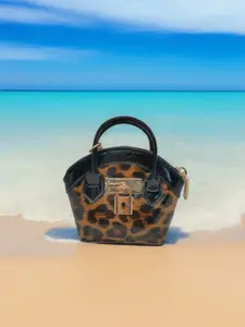Leopard Print Mini Shell Bag, Glossy Lock Buckle Handbag, Fashionable Crossbody Small Bag, Daily Use Coin Purse, Stylish and Unique Design