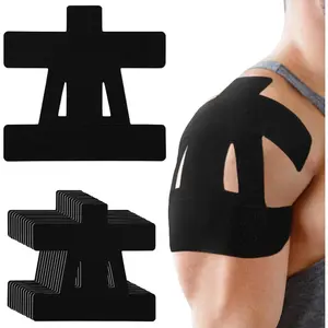 13Pcs Shoulder Neck Sports Kinesiology Tape Set, Pre Cut Tapes, Waterproof Muscle Support Sticker, Relieve Muscle Soreness Fatigue, Ideal for Badminton Basketball Running Endurance Sports